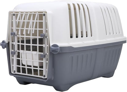 Dog Crate, Airline Approved Comfortable Breathable Lightweight Dog Carrier, Pet Carrier with Plastic Wire Door and Stay Dry Moat for Cats Dogs Rabbits