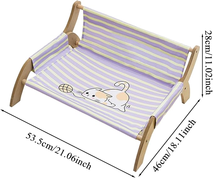Cat Lounger, Cat Wall Hammock, Cats Sleeping Cat's Supplies, Elevated Bed, Detachable & Breathable Easy for Soothing Rest Multi Cats Households Indoor Living Room Bedroom Balcony