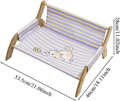 Cat Lounger, Cat Wall Hammock, Cats Sleeping Cat's Supplies, Elevated Bed, Detachable & Breathable Easy for Soothing Rest Multi Cats Households Indoor Living Room Bedroom Balcony