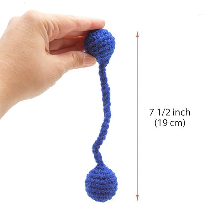 Glaciart One Catnip Wool Balls - Hanging Cat Toys for Indoor, 100% Natural Wool - Hanging or Sliding, Interactive Kitten Toy for Door Handles, Wall Hooks, Gift for Cats - Set of 3