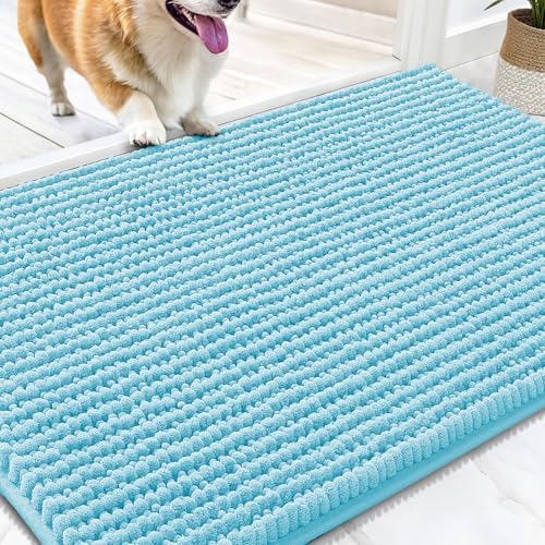 OLANLY Dog Door Mat for Muddy Paws 30x20, Extra Absorbent Chenille Mud Mat by OLANLY