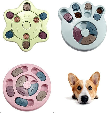 Anti-Choking Interactive Puzzle Toy for Slow Dispensing Feeding for Pets, 2023 New Dog Puzzle Toys, Dog/Cat Food Puzzle Feeder, Dog Stimulation Toys for Small and Medium-Sized Dogs (Pink, Hexagon)
