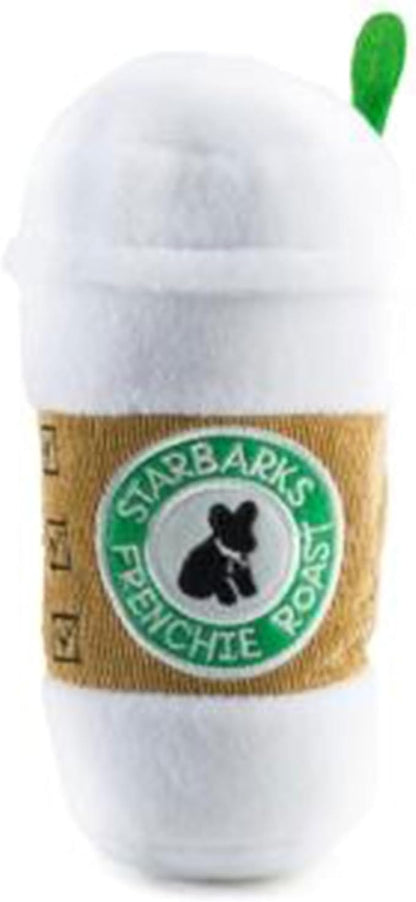 Haute Diggity Dog Starbarks Coffee Cup, Plush Designer Dog Toys with Interactive Squeaker, Stimulating Pet Enrichment, Machine-Washable & Safe Materials for All Breeds, Size Large