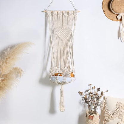 Hanging Macrame Cat Hammock Bed, Hanging Cat Bed, Boho Wall Hanging Cat Hammock for Indoor Outdoor Home Decor, Swing Bed for Cat Small Dog Sleeping Playing Climbing