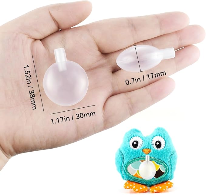 yuntop 50pcs Squeakers for Dog Toys, 30 mm Noise Maker Insert Replacement for Pet Supply Cat Toys