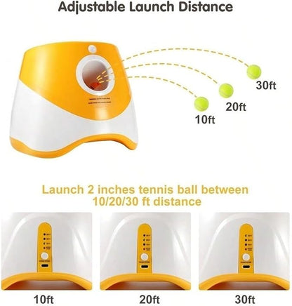 Dog Launcher Automatic Toy Tennis Throwing Pinball Machine Fun Interactive Throw Rechargable Catapult USB Charging(Green)