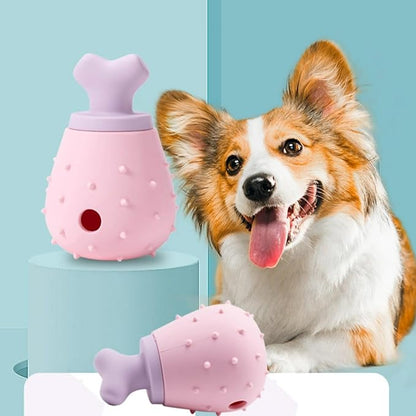 Cat Dog Slow Feeder Set Textured Slow Lick Mat & Drumstick Puzzle Toy Food Grade Silicone Easy to Clean Anti-Slip Base Pet Accessories (Puzzle Toy 2pcs)