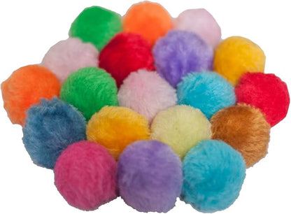 Fashion's Talk Cat Toys Furry Rattle Ball for Kitty 6 Pack