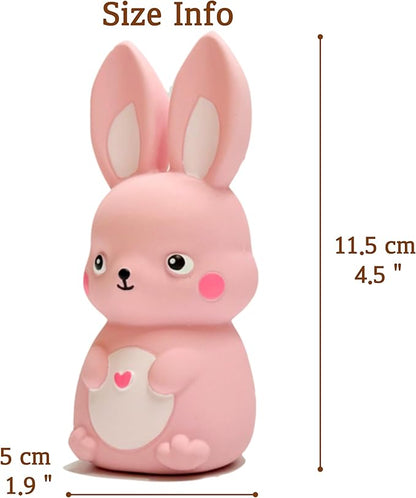 Rubber Squeaky Dog Toys, Latex Dog Squeaky Toys, Easter Bunny Dog Toy, Love Struck Bunny, Small (Pink)