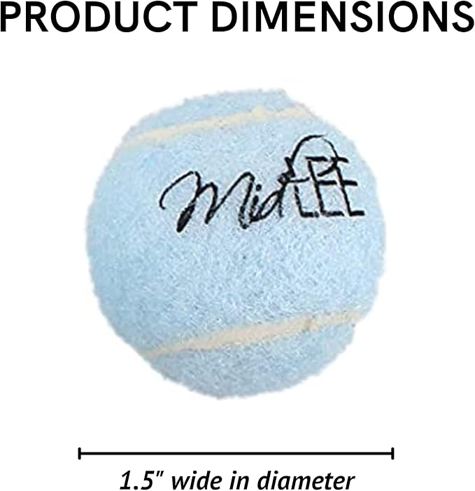 Midlee 1.5" Mini Squeaky Tennis Ball Set of 12 Blue
