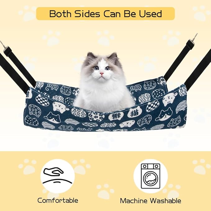 Cat Hammock & Swing - Indoor Kitten Bed & Accessories for Cat Crates & Pet Cage