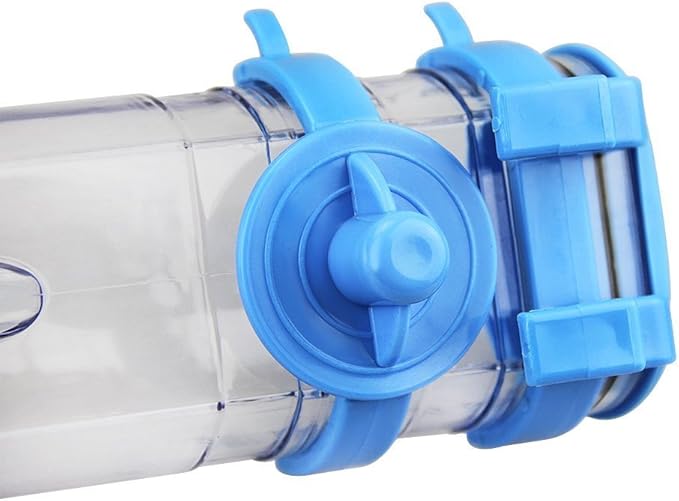 BXT Automatic Pet Water Bottle for Dogs Cats Rabbits Ferrets, 13.5 oz Capacity Rear-Filling Water Feeder Hanging No-Drip Water Drinking Holder- Keep Your Pet Hydrated (Blue)
