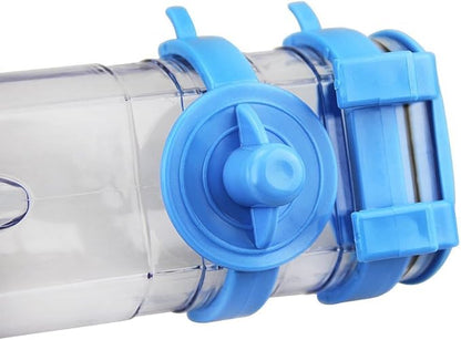BXT Automatic Pet Water Bottle for Dogs Cats Rabbits Ferrets, 13.5 oz Capacity Rear-Filling Water Feeder Hanging No-Drip Water Drinking Holder- Keep Your Pet Hydrated (Blue)