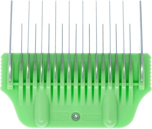 Wide Skiptooth Comb Attachments for Dog Grooming Clippers, Stainless Steel Over-The-Blade Guide Combs, A5 Wide Blade Compatible (13mm / 1/2")