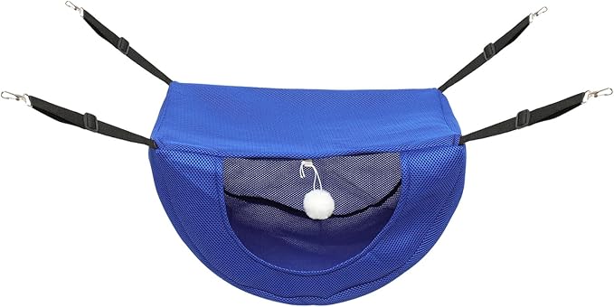 Kichvoe Breathable Mesh Cat Hammock Small Pet Hanging Nest Summer Washable Kitten Rest Bed for Cage Use