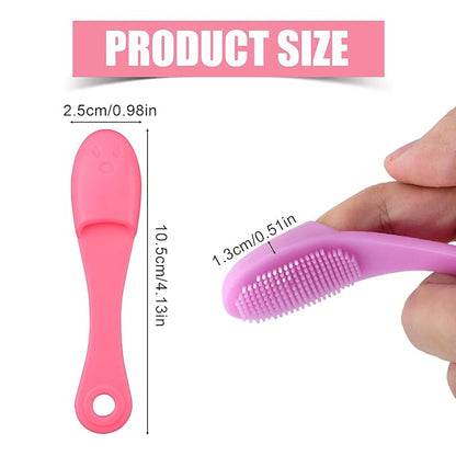 6pcs Cat Chin Brushes, 2025 New Soft Silicone Cleaner Pet Finger Toothbrush Cats Chin Scrubber Tooth Brush Comb in Improved Design for Dogs Pets Facing Cleaning Grooming