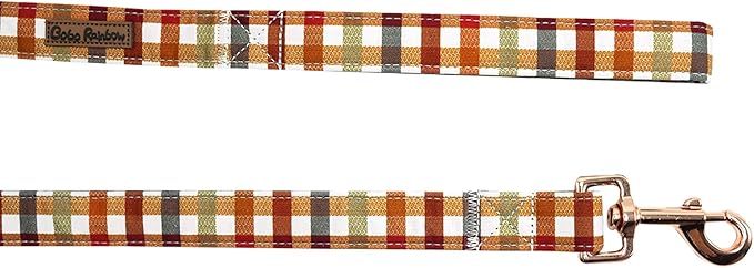 Dog Leash, Fall Plaid Print Durable Strong Dog Leashes Heavy Duty Comfortable Padded Pet Leash for Small Medium Large Dogs