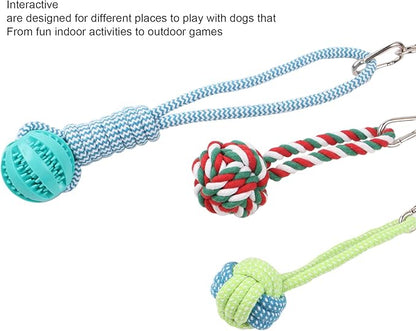 Interactive Dog Toys Tug of War Dog Toy, Dog Rope Toys Tree Hanging Toy Puzzle Ball for Chewing for Dogs Puppy Pets (red)