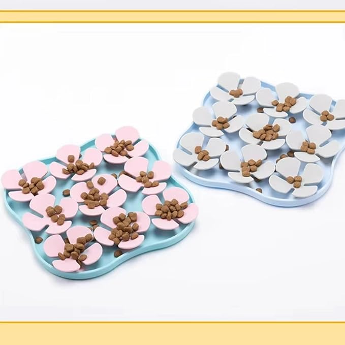 Cat Dog Slow Feeder Set Lucky Clover Lick Mat & Pineapple Puzzle Toy Food Grade Silicone Easy to Clean Anti-Slip Base Pet Accessories (Mat-4 2pcs)