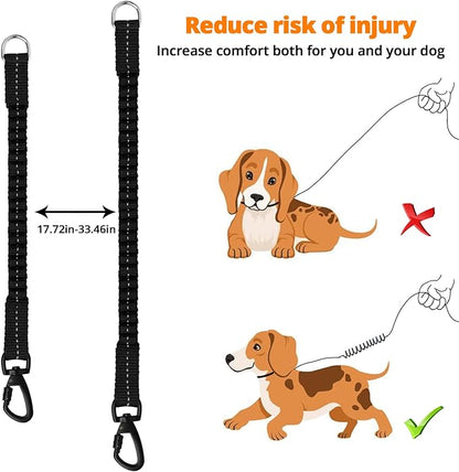 Long Dog Leash 20 FT: Heavy Duty Rope Leashes for Dogs Training with Swivel Lockable Hook Reflective Threads Bungee and Padded Handle - Dog Lead for Large Small Medium Dogs Outside Walking Hiking