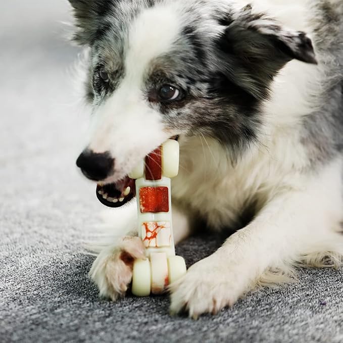 Tikaton Hammerbone Durable Dog Chew Toy for Aggressive Chewers, Beef Flavor Dog Toy, Medium