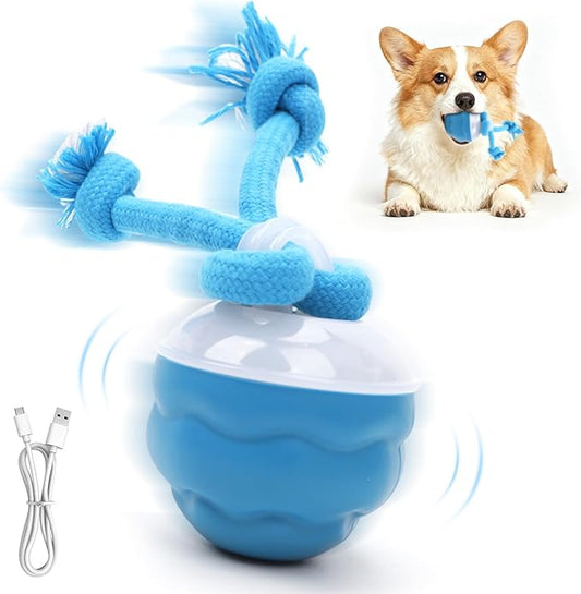 2026 New Interactive Dog Toys, Automatic Moving Dog Ball for Small/Medium/Large Dogs, Interactive Smart Rolling Dogs Toy Ball with Light Up to Keep Them Busy(Blue)