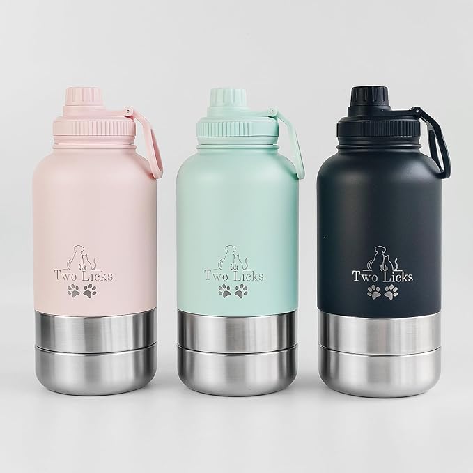 3-in-1 Reusable Water Bottle and Food Bowls Combo