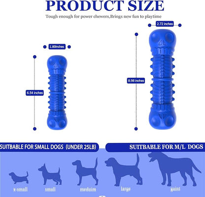 Dog Squeaky Toys for Aggressive Chewers, Durable Chew Toys for Large Medium Breed Dog, Tough Dogs Toys with Natural Rubber