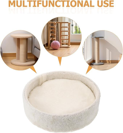 BETOOKY Cat Tree Tower Accessories Replacement - Round Top Pet Hammock Bed 11.8 x 11.8 - Washable Basket Cushion Bed for Cat Tree Tower Parts