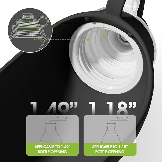 SUPERDESIGN Dog Water Bottle, Portable Dog Water Bottle for Small to Large Dogs, Leak Proof Dog Travel Water Bottle, Small Leaf Travel Water Bowl for Dogs and Dog Walking Accessories (19.6OZ, Black)