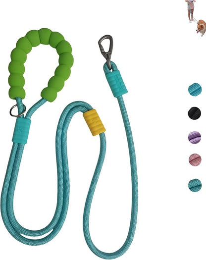 Hands Free Dog Leash,Adjustable Bungee Waist & Crossbody Leash with Comfortable Handle,Heavy Duty Nylon Rope for Small to Large Dogs,Safety Lock for Running,Hiking,Walking (Green)