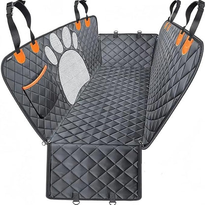 Dog Car Seat Cover for Toyota Tacoma Access Cab 2012-2023,Car Dog Mat for Back Seat Dog Hammock with Mesh Window Scratch Proof Nonslip Waterproof Durable Machine Washable,Grey