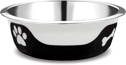 Thermocool Insulated Stainless Steel Pet Bowl - 64 Oz (XL) Non-Slip Feeding Dish Reduces Sliding & Spills, Keeps Water Cold & Food Warm, Dishwasher Safe (Black)