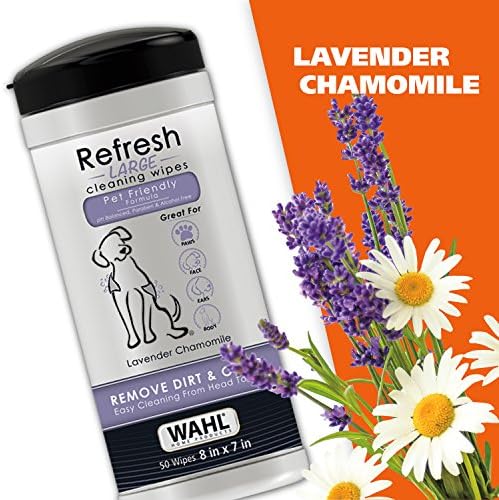 Wahl USA Pet Refresh Cleaning Wipes for Dogs, Lavender Chamomile, 50 ct - Image 5