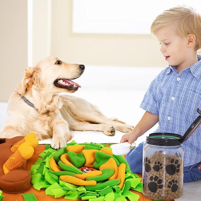 Awoof Snuffle Mat - Dog Enrichment Feeding Mat for Smell Training & Slow Eating, Interactive Dog Toy & Feed Game for Sniffing & Mental Stimulation