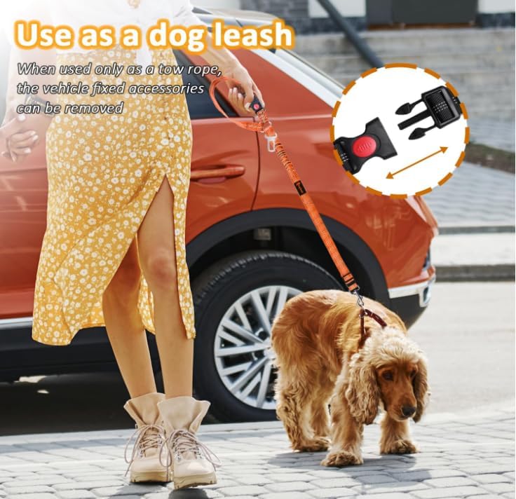 Laqibak Removable Dog Seat Belt Harness for Car, 3 in 1 Pet Seatbelt Leash - Image 4