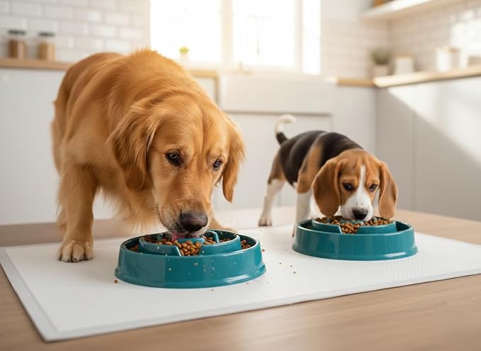 Dog Slow Feeder Bowl G&P | Non-Slip, Durable, Eco-Friendly PP Plastic | Medium Size(Length 8.07 in | Height 2.28 in)| 30 US Fluid Ounces of Food or Water | Puzzle Bowl |Anti-gulping Bowl