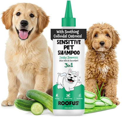 Dog Shampoo & Conditioner for Smelly Dogs - Zesty Zoomies Dog Shampoo for Itchy Skin Relief - Hypoallergenic Pet Shampoo for Conditioner, Moisturizing & Itching.