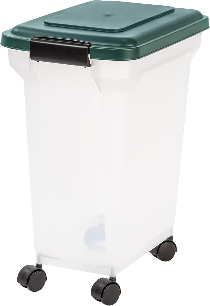 IRIS USA, Inc. Remington Airtight Pet Food Storage Container, 22-Pounds, Hunter Green