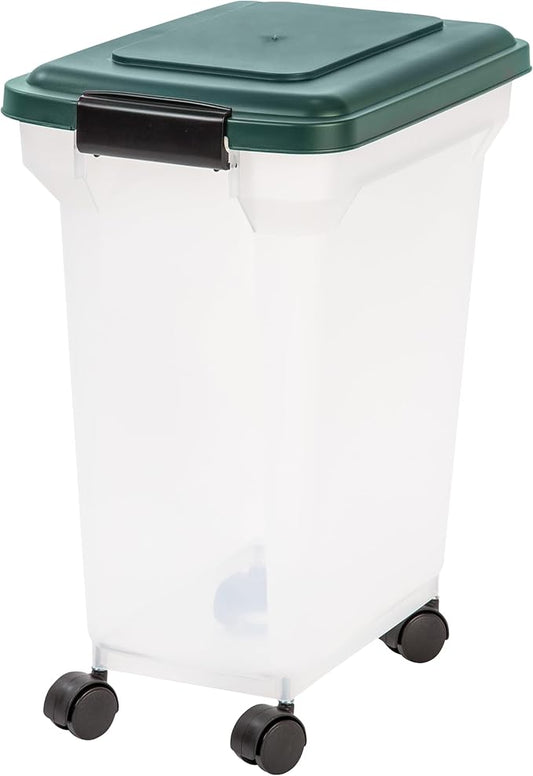 IRIS USA, Inc. Remington Airtight Pet Food Storage Container, 22-Pounds, Hunter Green