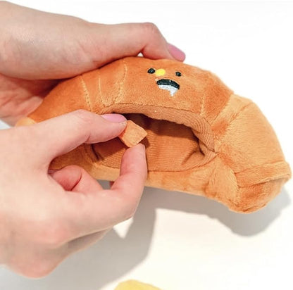 Bemodst Dog Toys for Small Dogs Bread Toys Squeaky Plush Dog Toys Hide and Seek Chew Fetch Dog Birthday for Small and Medium Dogs Puppies - Bread 1Pcs