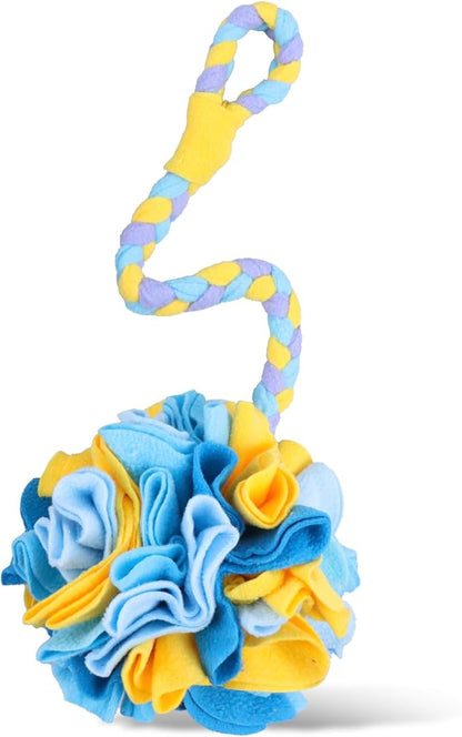 Snuffle Ball Dog Rope Toy, Tug of War Rope Toys for Small Medium Dogs, Interactive Dog Chew Toys Puppy Training Pull Toy for Exercise & Interactive Play Games (Blue)