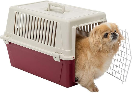 Ferplast Dog Carrier, Secure, Practical, Easy to Clean, Durable Medium Dog Travel Box Cage up to 15 Kg. 60 x 40 x h.38 cm. Green
