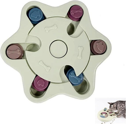 Anti-Choking Interactive Puzzle Toy for Slow Dispensing Feeding for Pets, 2023 New Dog Puzzle Toys, Dog/Cat Food Puzzle Feeder, Dog Stimulation Toys for Small and Medium-Sized Dogs (Green, Hexagon)
