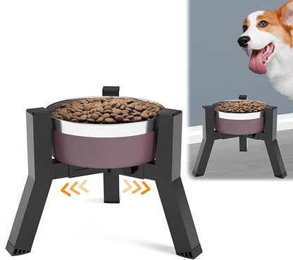 SHAINFUN Elevated Dog Bowls Adjustable Width Stand for 5.2-7.8" Wide Bowls, Food and Water Feeder for Medium Small Dogs, 7.8in Tall (Bowl Not Included)