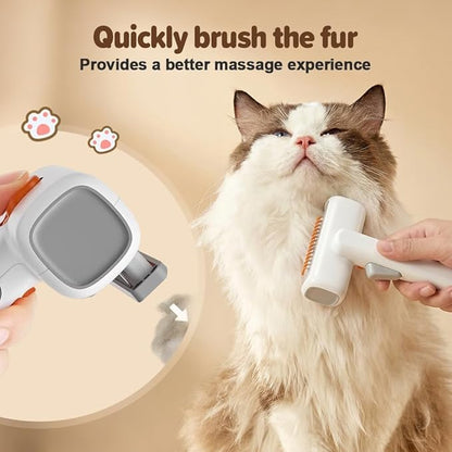 2-in-1 Pet Self-Detangling & Grooming Comb, 2026 New Deshedding Tool for Dogs & Cats, Undercoat Rake & Brush for Long or Short Hair, Removes Mats, Tangles & Loose Fur (White*2)