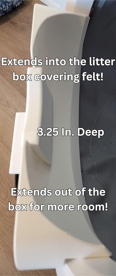 Pee Guard Max Shield Step for Litter-Robot 4 : Anti-Flicking, One-Piece Design (Black Pee Guard Shield)