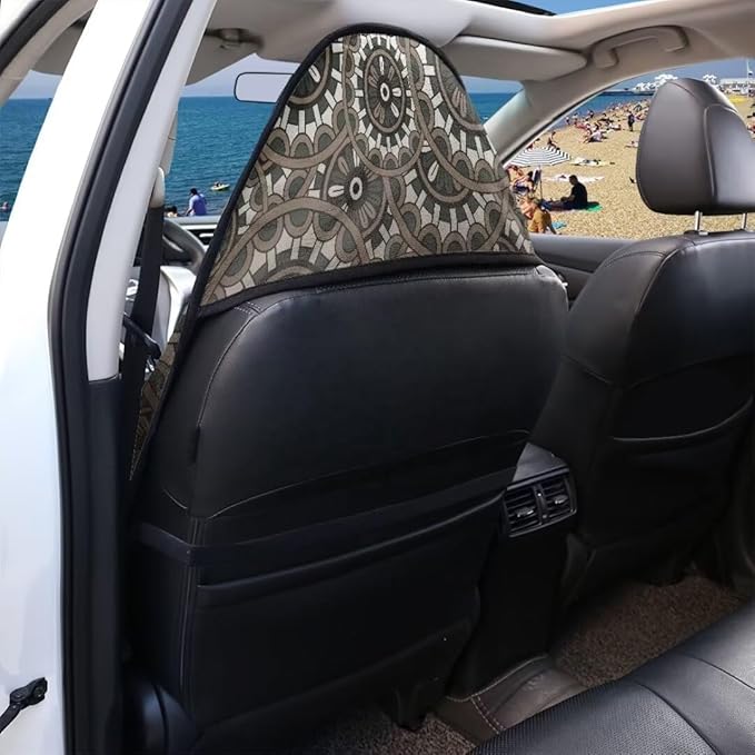 Coldinair Boho Towel Seat Covers for Cars,SUVs,Trucks,Tribal Horse Waterproof Sweating Car Front Seats Protector Cover for Workout,Gym,Beach,Universal Auto Interior Accessories for Women Men