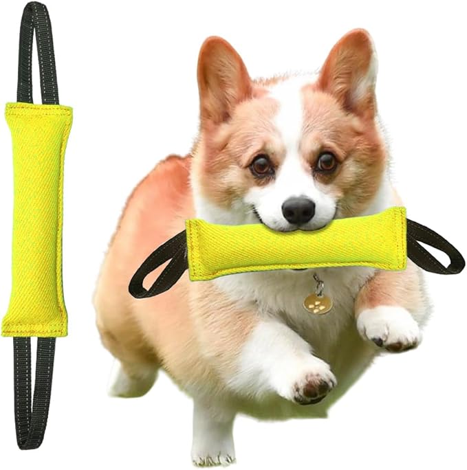 Clysoru tug Toy for Dogs Tug of War Dog Puppy Bite with 2 Strong Handles Made Durable Tear Resistant Stitches