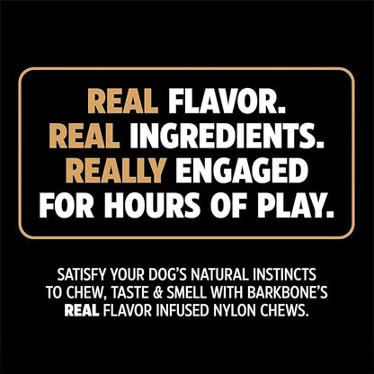 Barkbone Chew Ring, Chamomile Vanilla Flavored Nylon Chew Bone Dog Toy, 5.75"